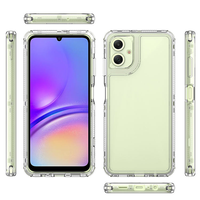 Coque de téléphone hybride transparente antichoc, dos en acrylique rigide, pare-chocs souple en TPU, protection robuste pour iPhone/Samsung Série