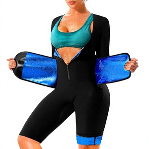 High Quality Blue-Coating Women's Slimming Sauna Vest Hotel Use Waist <b>Trainer</b> <b>Weight</b> Loss Sweat Suit Neck Zipper Closure All - Product Image 3