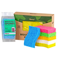 Éponge de cellulose jaune durable réutilisable pâte de bois tissu éponge de nettoyage pour sol salle de bain meubles de cuisine éponge de cuisine