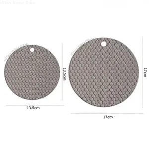 Multifunctional Kitchen Silicone Tableware Mat Round Non Slip Heat Resistant Coffee Cup Coasters Pot Holder Table <b>Placemat</b> Tools - Product Image 2