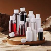 Vente en gros de bouteilles en PET transparentes de 5 à 250ml avec bouchon en aluminium argenté/doré/noir rechargeables pour shampooing et masque facial à usage cosmétique