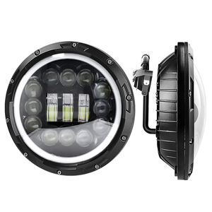 Faro LED Redondo de 7 Pulgadas para <span class=keywords><strong>Jeep</strong></span> JL JK, Bombilla LED de Trabajo de 24v, Luz Alta y Baja, Lente de Proyector LED, Ojos de Ángel - Product Image 1