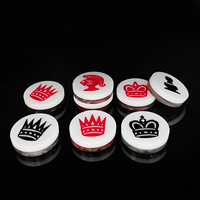 Jeu de société en acrylique gravé sur mesure, pièces de jeu Othello, Backgammon, Échecs, jetons de casino en plastique double couche pour jeu de table