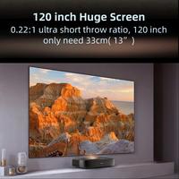 Yinzam H2 Projecteur Cinéma Intelligent Triple Laser Natif 4K pour la Maison, 3000 Lumens ANSI, Rapport de Projection Ultra Courte 0.22:1, Vidéoprojecteur Intelligent