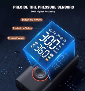 Máy bơm hơi lốp xe Máy nén khí cầm tay Máy bơm không khí mini không dây cầm tay có đồng hồ đo áp suất kỹ thuật số 150PSI 3X bơm hơi nhanh - Product Image 4