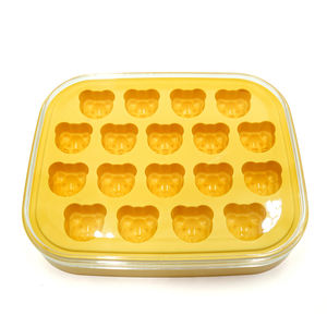 Bac à glaçons en silicone flexible avec couvercle - Facile à démouler, sans BPA, passe au lave-vaisselle, fabriqué au Mexique pour des glaçons parfaits, sphériques et plus encore - Product Image 3