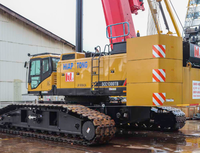 Grue sur chenilles SCC550A 55 tonnes à conception durable, flèche de 52 m, machinerie lourde, hauteur de levage de 58 m, transport léger