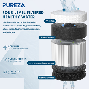 Système de Filtration <span class=keywords><strong>d</strong></span>'<span class=keywords><strong>Eau</strong></span> pour la Maison, Purificateur et <span class=keywords><strong>Distributeur</strong></span> <span class=keywords><strong>d</strong></span>'<span class=keywords><strong>Eau</strong></span> à Osmose Inverse de Comptoir <span class=keywords><strong>avec</strong></span> Réservoir en Plastique pour Usage Domestique - Product Image 4