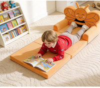 Canapé-lit pliable moderne en forme d'abeille, doux et confortable, avec des dispositifs de sécurité pour les enfants, pour la chambre et le salon