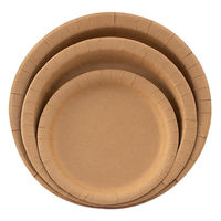 Assiette en papier jetable biodégradable personnalisée en bagasse pour fête