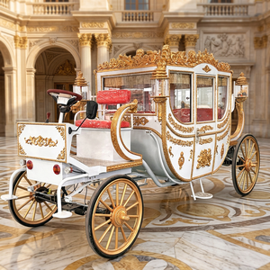 Carruaje Real Blanco de Alta Calidad para Bodas y Turismo, Vehículo con Ruedas Tirado por Caballos en Venta - Product Image 1
