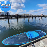 SUP — planche de Surf transparente, accessoire pour position debout, noir et bleu, antidérapant, vente en gros, usine