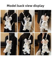 Sac à dos en peluche Schnauzer personnalisable-Sac mignon en forme de chien pour femmes et filles, idéal comme accessoire de mode, sac quotidien