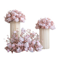 Magnifique Boule de Fleurs en Gypsophile Rose, Fausse en PE, pour Mariage, Décoration de Vitrine, Voitures, Cérémonies, Style Noël