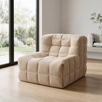 Canapé pliable sectionnel peu encombrant en tissu velours côtelé avec mousse à mémoire de forme compressée, sans assemblage requis
