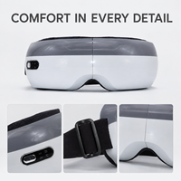 Masseur oculaire multifonction blanc et gris avec chaleur et compression d'air pour la relaxation des yeux des employés de bureau