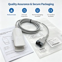 Nouvelle sonde SpO2 originale 512F pour adulte, à clipser sur le doigt, en silicone médical flexible, pour la surveillance de l'oxygène sanguin des patients, certifiée CE