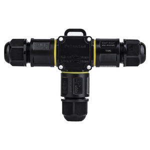 ナイロン1 in 2 OutコネクタIP68防水クランプコネクタ3 PピンねじレスケーブルコネクタTタイプ産業システム用 - Product Image 2