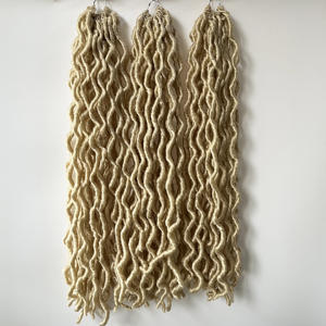 Cheveux à tresser Gypsy Locs pré-bouclés de 18 pouces, 100g, texture bouclée naturelle, cheveux à crocheter Gypsy Locs, directement de l'usine - Product Image 1