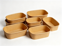 Contenants Deli 32oz 178mm en plastique PET, bol à salade, gobelets en plastique durables
