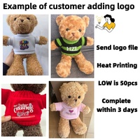 Vente en gros de peluche ours en peluche lavé technique PP coton poupée d'habillage soulagement du stress cadeau d'anniversaire pull ours poupée en peluche