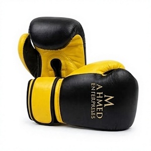 Gants de boxe jaunes et noirs à doigts entiers, gants d'entraînement pour arts martiaux, gants de sac de frappe pour la pratique de la boxe - Product Image 2