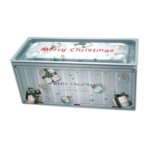 Durable Tin <b>Christmas</b> <b>Box</b> Rust Proof Mini Size Storage <b>Box</b> Vintage Style Industrial Style Iron <b>Box</b> <b>Christmas</b> - Product Image 3