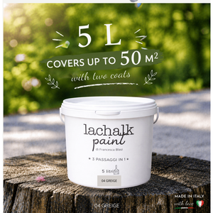 04 GREIGE 5 lt LaChalk the evolution of <b>chalk</b> paint Where <b>chalk</b> meets resin: Hybrid <b>Chalk</b> Resin Paint made in Italy - Product Image 2