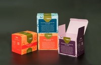 Sacs pour café, thé, en papier d'emballage, personnalisé imprimé, petite boîte en carton, emballage de thé, vente en gros, 10 pièces