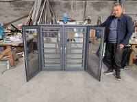 Ventana Abatible Moderna de Aluminio, Vidrio Templado de Seguridad, Anti-Robo, con Certificación Energy Star, para Edificios Comerciales, Suministro de Fábrica