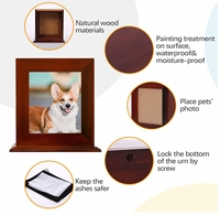 Urna Funeraria Moderna de Madera para Mascotas, con Marco para Fotos, Ataúd para Perros y Gatos, Urna para Cenizas de Cremación, Alta Calidad, Venta al por Mayor