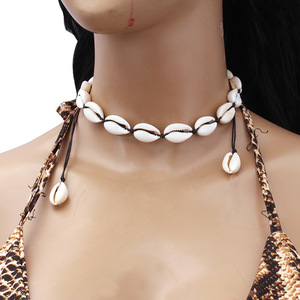 สร้อยคอเปลือกหอยแบบยืดได้ สร้อยลูกปัด สไตล์ชายหาด ทำมือ ผูกปม ประดับกระดูกไหปลาร้า เครื่องประดับสำหรับงานปาร์ตี้ ผลิตจากเมืองอี้หวู่ - Product Image 2