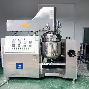 Pembuatan garis produksi kosmetik dengan pemanas baja tahan karat 316L homgenizer vakum emulsifier mixer