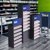 Vente en gros de présentoir à cigarettes en métal à 6 niveaux avec éclairage LED, présentoir à cigarettes verrouillable pour magasin de tabac, présentoir à cigarettes à vendre
