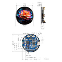 Carte de développement ESP32-S3 avec écran tactile rond AMOLED de 1,75 pouce, processeur double cœur LX7 32 bits, 466*466 pixels, interface QSPI