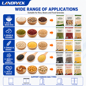 Machine d'emballage automatique pour 1 kg de maïs, arachides, cacahuètes, sel, gingembre, snacks, aliments, sucre blanc, riz multigrains cuit - Product Image 3