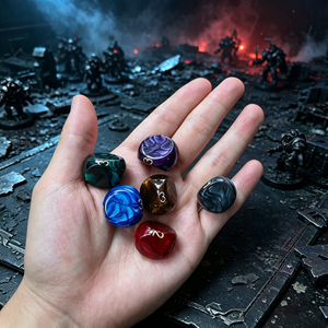 독특한 조약돌 모양의 <span class=keywords><strong>D3</strong></span> <span class=keywords><strong>주사위</strong></span>, 내구성 있는 스월 펄 아크릴 다면체 <span class=keywords><strong>주사위</strong></span> (RPG 게임용) - Product Image 2