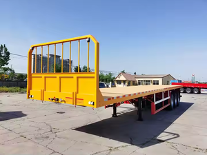 Remolque de Plataforma Plana de 2 Ejes/3 Ejes y 12.5 m, Semirremolque de Plataforma para Contenedores de 20 Pies/40 Pies - Product Image 3