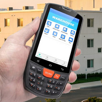Ordinateur mobile industriel robuste de 4 pouces avec clavier à 28 touches, Android 12/15, 4 Go + 64 Go, IP65, pour l'inventaire en entrepôt et la vente au détail