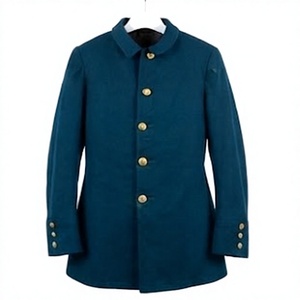 Blazer d'hiver croisé pour homme, couleur unie, manches longues, boutonnage frontal, en tissu, style uniforme - Product Image 1