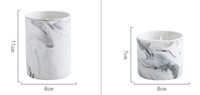 Cadeau décoratif coloré de marque privée de 10oz en céramique peut motif bougie parfumée en marbre