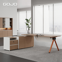 Meubles de bureau, nouveau modèle de bureau, table de luxe en forme de L, bureau de direction avec table latérale, bureau de travail, table de bureau