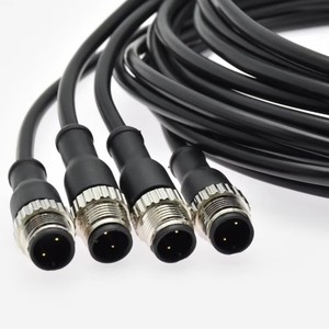 Conector de estilo de blindaje electrónico OEM M12 2pin A-Code macho recto enchufe Cable Circular conector impermeable - Product Image 5