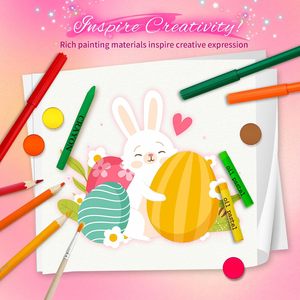 Fournitures d'art scolaires, super mega ensemble de peinture artistique de 150 pièces pour enfants avec crayons, marqueurs aquarelles et crayons de couleur - Product Image 2