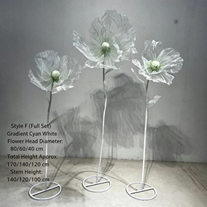 <b>Flower</b> Floor Lamp Artificial Peony Translucent Lighted Wedding Hotel Event Stage Standing Decoration 170cm 140cm 120cm - Product Image 6