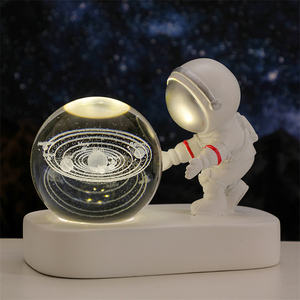 Jupiter Terre <span class=keywords><strong>lune</strong></span> Boule de Cristal 3D Laser Gravé Quartz Boule De Verre Sphère Décoration Cadeau veilleuse pour chambre - Product Image 2