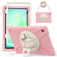 Étui pour tablette Tab A11 Plus avec bandoulière pour enfants, protection intégrale antichoc pour Samsung Tab A9+ 11 pouces avec film de protection d'écran