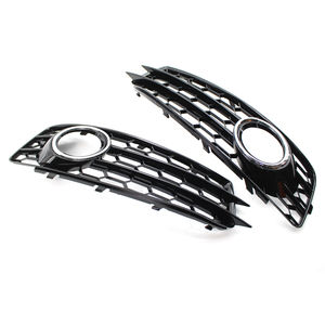 Bisel de cubierta de rejilla de luz antiniebla delantera de nido de abeja para Audi <span class=keywords><strong>A3</strong></span> <span class=keywords><strong>8P</strong></span> <span class=keywords><strong>S</strong></span>-<span class=keywords><strong>Line</strong></span> 2008-12 negro brillante/cromo 8P0807681Q 8P0807682Q - Product Image 5