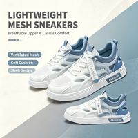 Chaussures de sport décontractées pour hommes, personnalisées, en maille respirante, à lacets, avec empeigne ajourée, légères, semelle antidérapante, pour l'été et l'extérieur