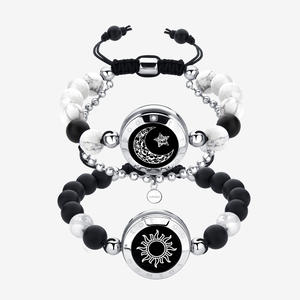 Pulseras Inteligentes <span class=keywords><strong>TOTWOO</strong></span>, Pulseras de Contacto a Larga Distancia con Cuentas para Parejas, Vibración e Iluminación, Brazalete <span class=keywords><strong>Inteligente</strong></span> - Product Image 1